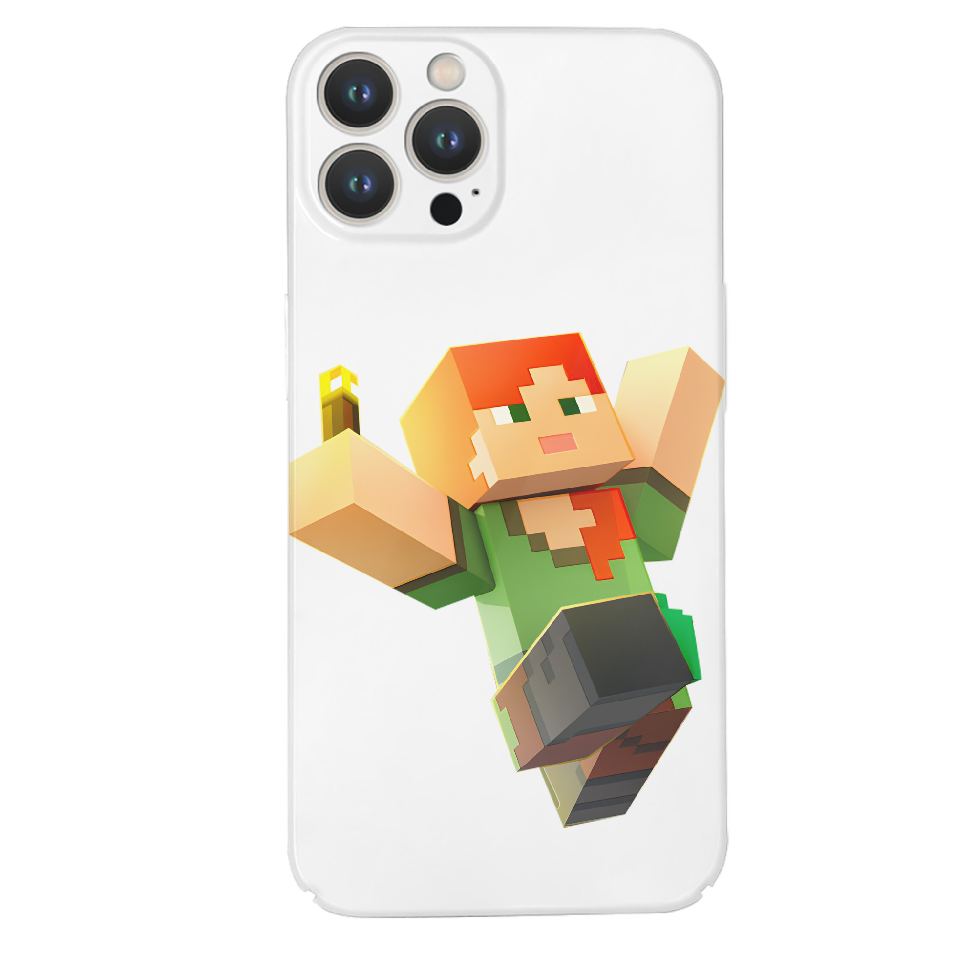 （画像用） マインクラフト ブロックの世界 Minecraft MC Block world 【iPhone 14シリーズ対応】ハードケース